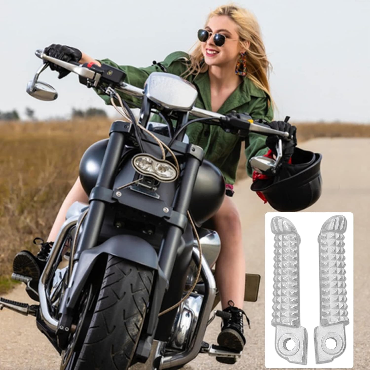 Pedale moto, pedane poggiapiedi moto in metallo sostituzione diretta per R1 R6 MT09 MT07 R3 R15 R25 FZ1 FZ6 YZF600 YZF
