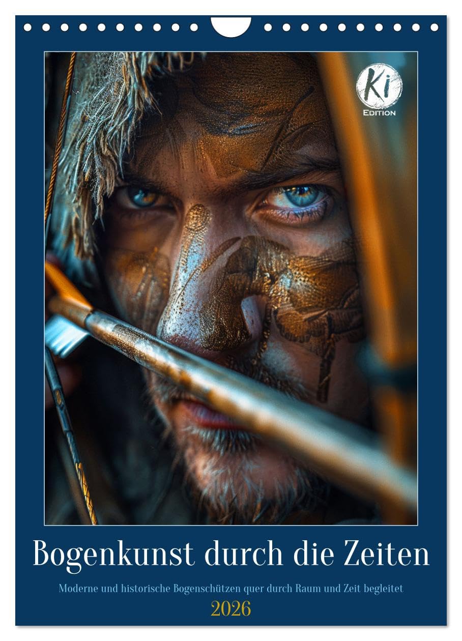Archery through the ages UK-Version (Wall Calendar 2026 DIN A4 Portrait), CALVENDO 12 Month Wall Calendar — image 1