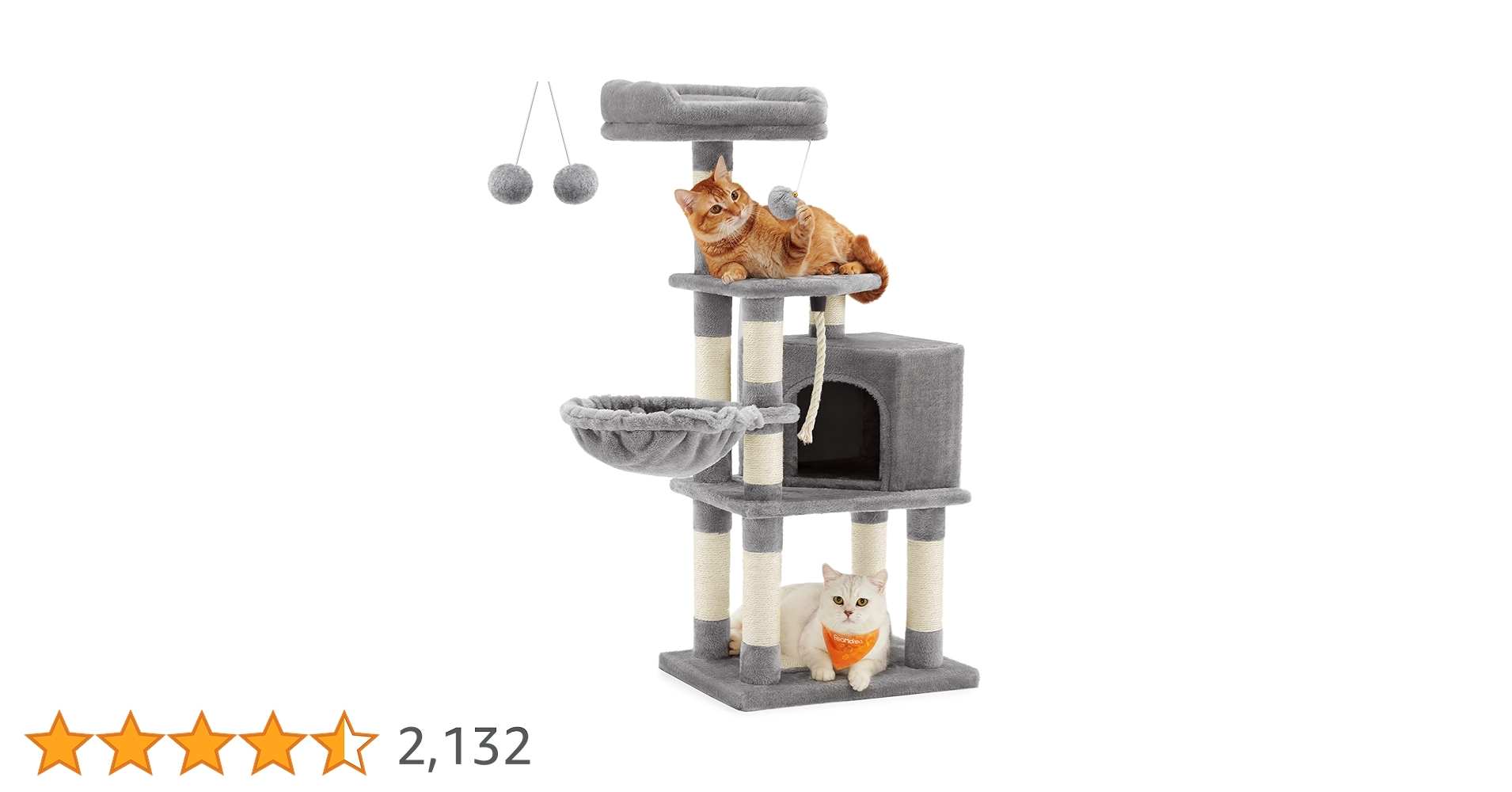 Amazon | FEANDREA キャットタワー 大型猫用 安定感 コンパクト