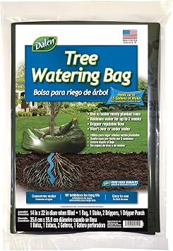 Dalen Tree Watering Bag Prevents Transplant and Drought Shock Release Water up to 2 Weeks 15-Gallon Capacity 14 High x 22 Diameter When Filled