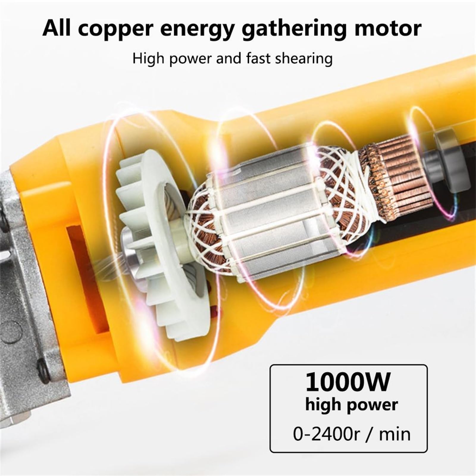 Cortadora de esquila eléctrica for ovejas, 1000W, 9 Engranajes, Ajuste de Afeitado de Lana de Cabra, Herramienta de Corte de Empuje, máquina de Tijera Potente