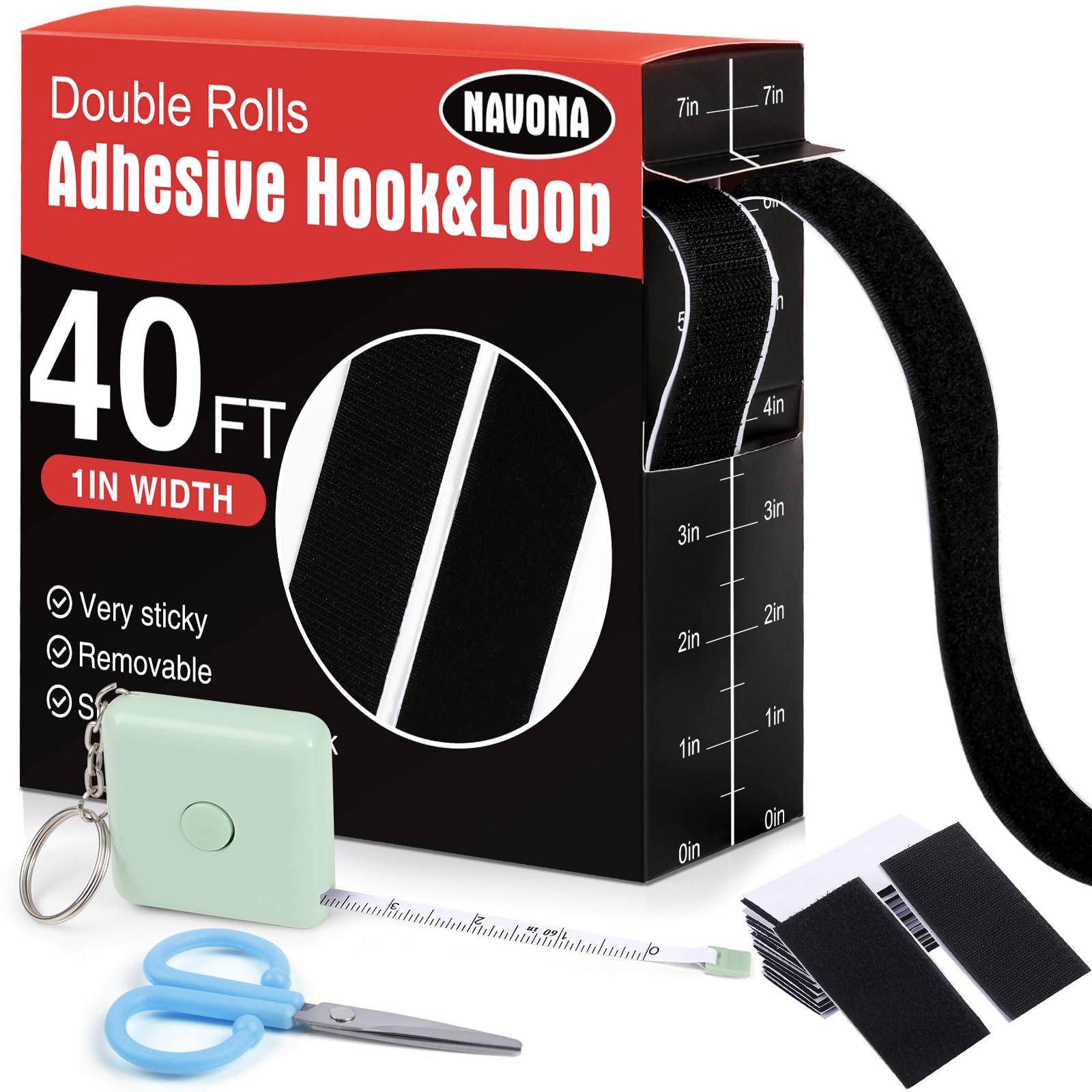 Ruban auto-adhésif double face en nylon pour organiser le bureau et les travaux manuels