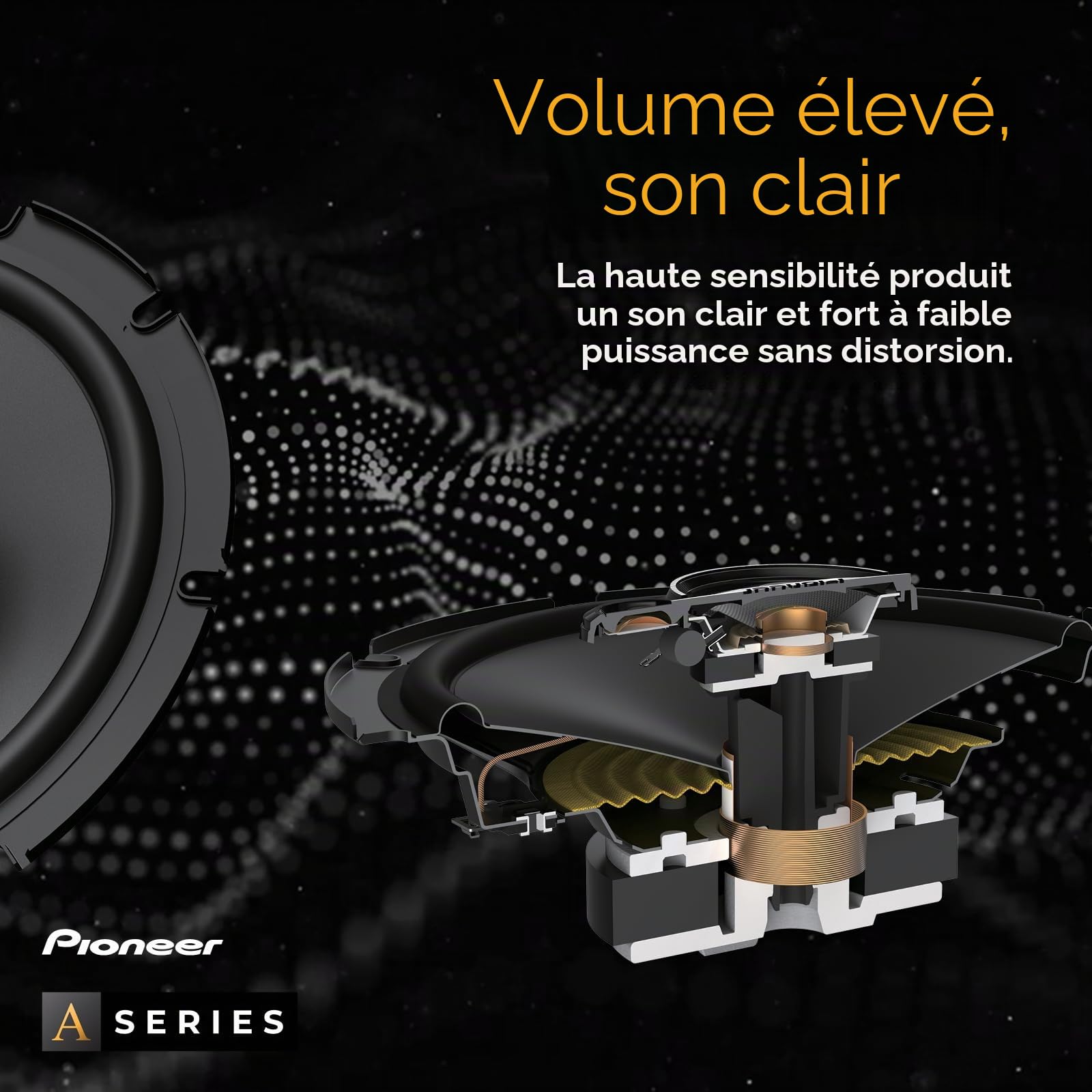 PIONEER TS-A1671F Haut-parleurs Voiture coaxiaux 3 Voies de 16,5cm, Puissance 320 Watts
