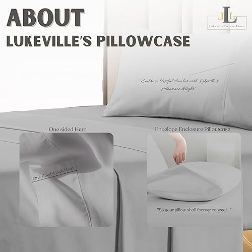 Miniatura 4 de Lukeville Luxury Linen Juego de sábanas para cuna de camping de 25 x 75 x 9 pulgadas, juego de sábanas de 3 piezas, cuna de campamento, camas de