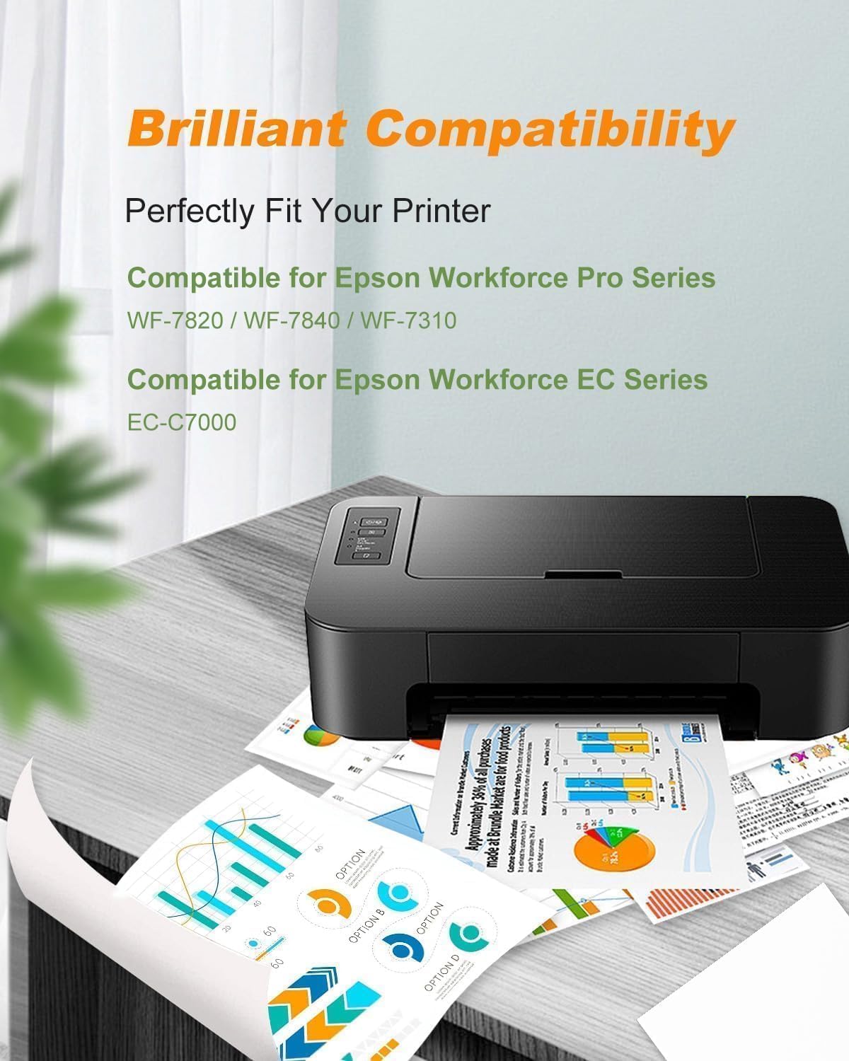 MILEKO Ink Cartridge Epson Remanufactured Replacement for Epson 812 812XL Ink Cartridges Combo Pack for Epson 812 XL T812XL Work for Workforce Pro WF-7840 WF-7820 WF-7310 EC-C7000 Printer（4 Pack） - Image 2