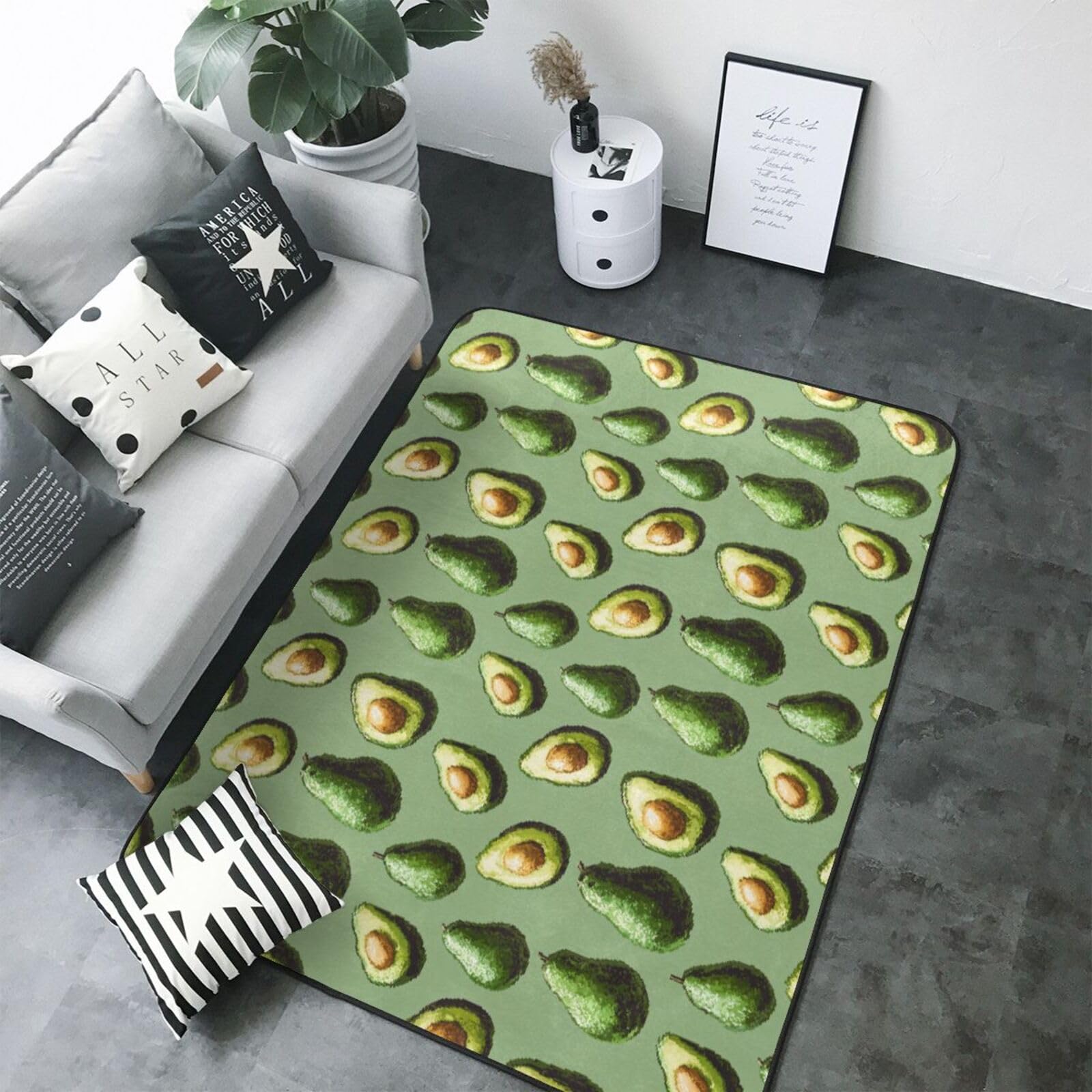 Grand tapis pour salon chambre d'enfant tapis doux lavable 203x177