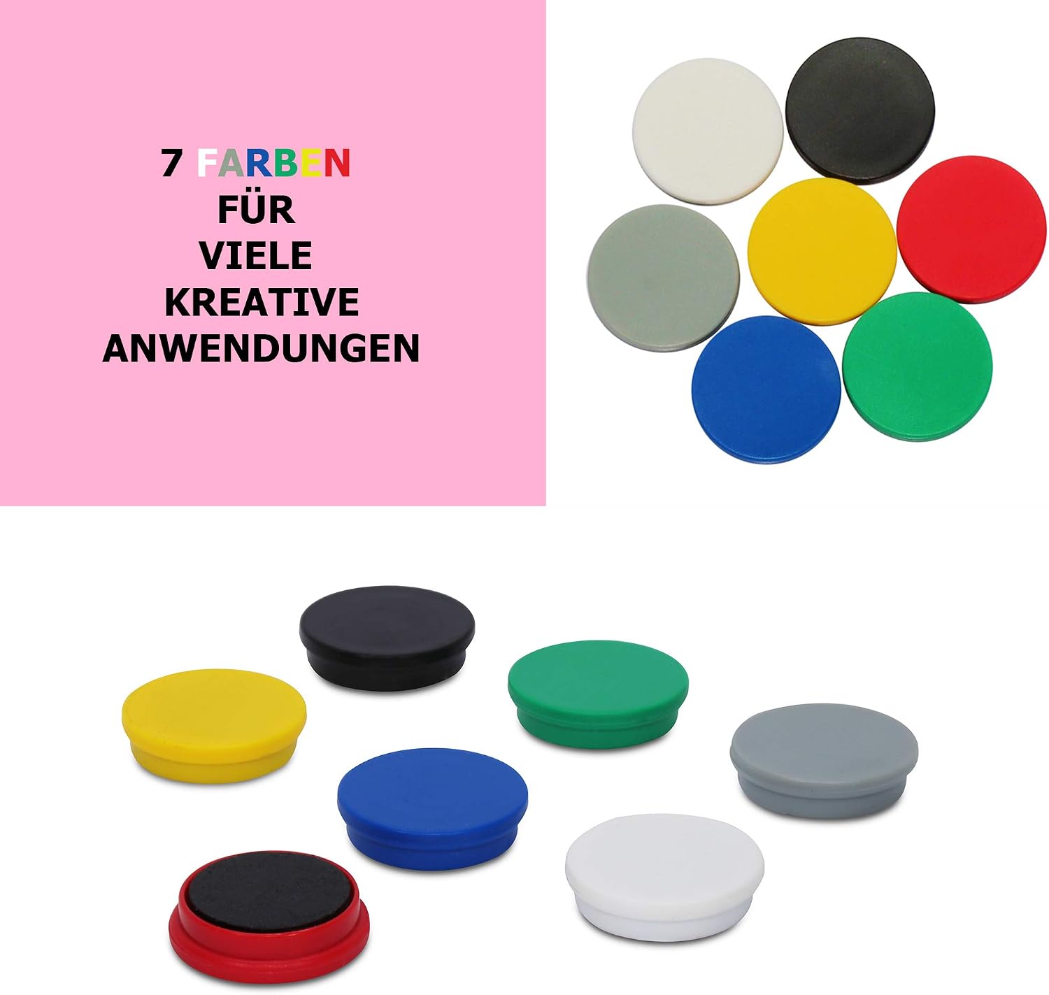 Premium 21 magnets for magnetic boards in 7 3cm round magnets are perfectly suited for whiteboards or at home as fridge magnets - Image 5