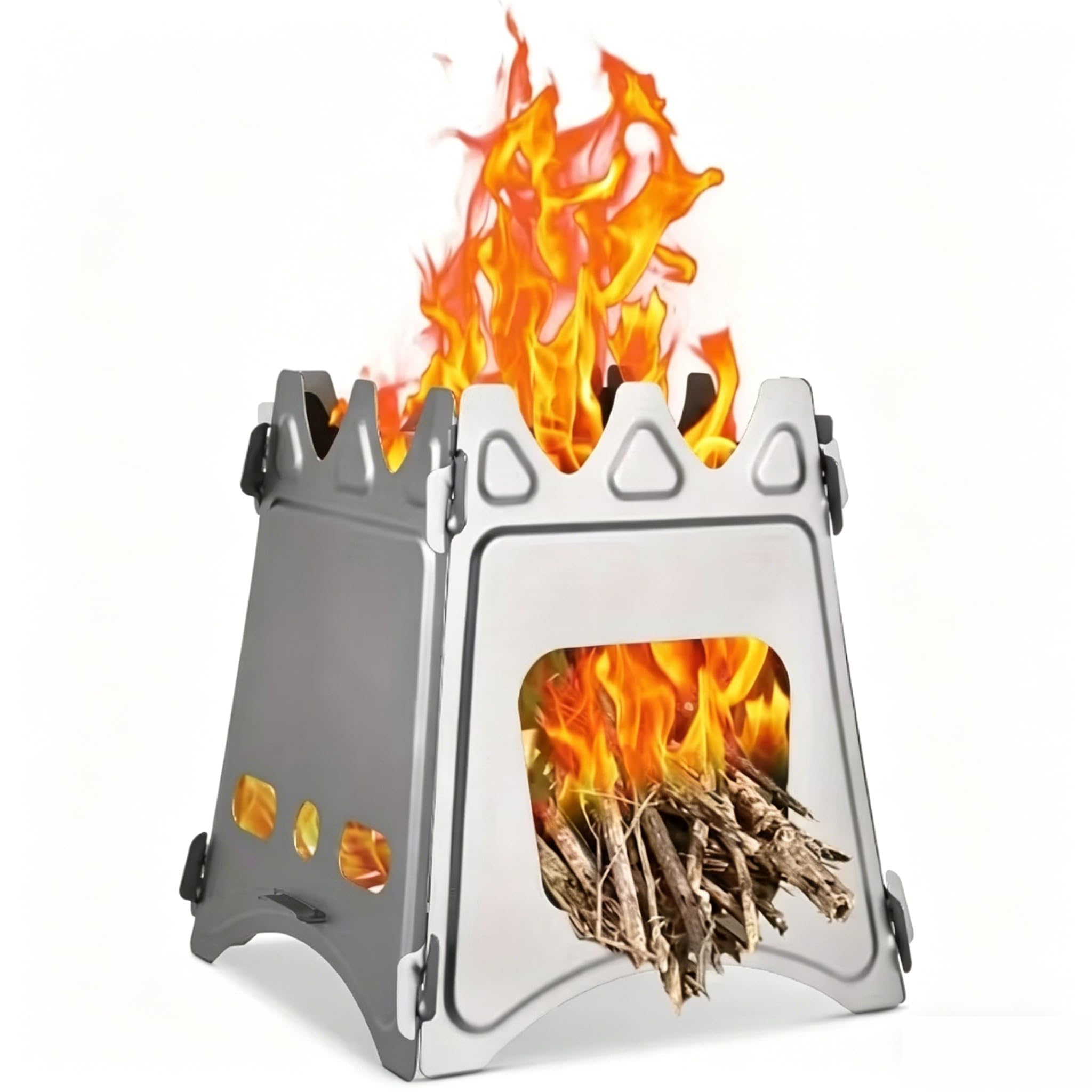 Poêle à bois de camping pliable pour cuire sans transporter de cartouches de gaz