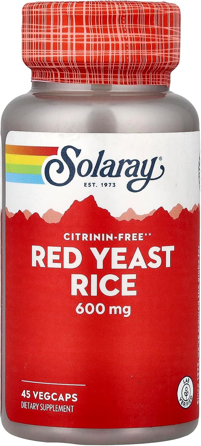 SOLARAY Red Yeast Rice - 600 MG (45 Capsules)