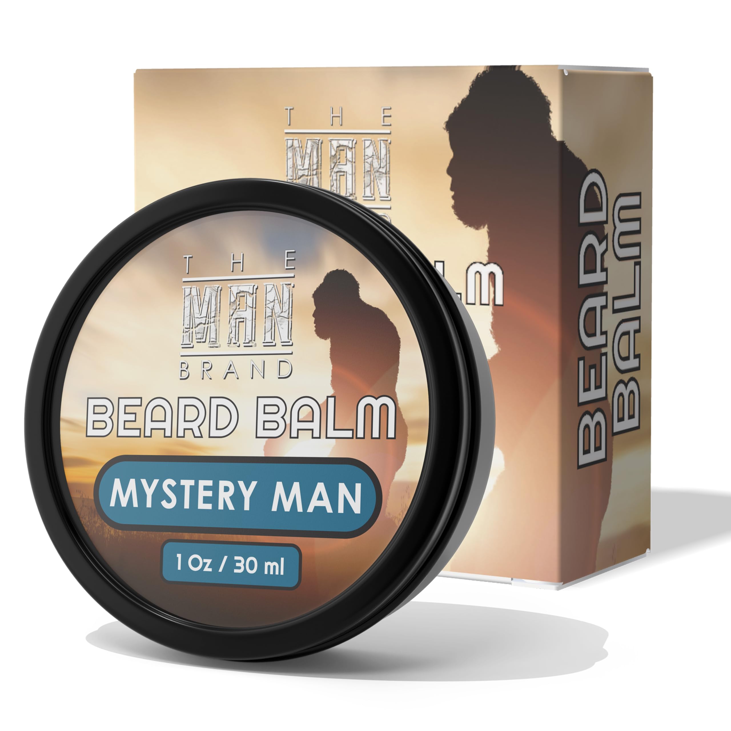 Beard Grooming Balm for Men - Natural Beeswax Based Conditioning Formula for Styling and Care (Mystery Man, 1 oz / 30 ml)
