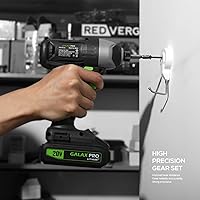 Vista 4 de GALAX PRO Impact Driver - Controlador inalámbrico hexagonal de iones de litio de 20 V de 1/4 pulgadas con luz de trabajo LED, 6 puntas
