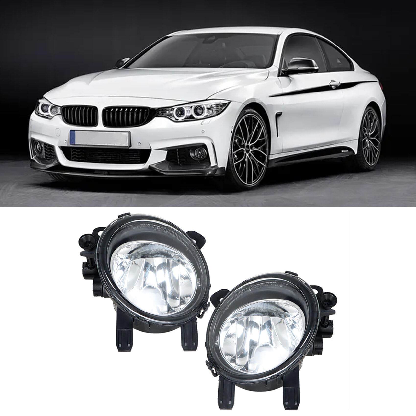 labwork Left Driver and Right Passenger Sides Pair Fog Lights Replacement for F22 F30 F35 328i 3 Series 2012-2015 Fog Lights Driving Lamps 63177248911
