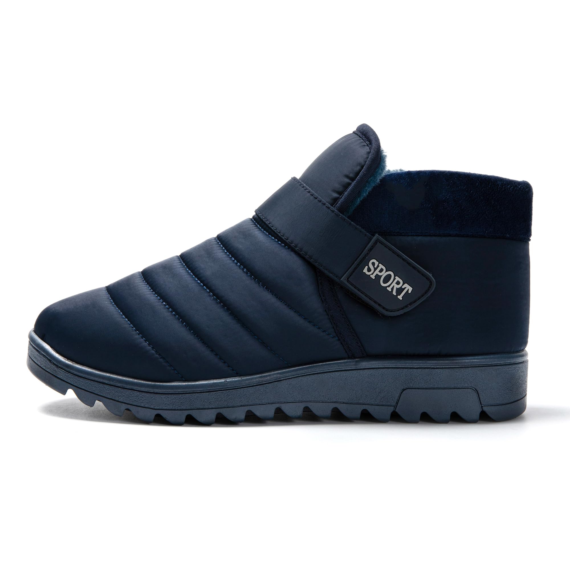 JOMIX Pantofole Donna Stivali Invernali Ciabatte Chiuse Calde da Casa Scarpe Mocassini da Inverno Babbucce Pelose Comode Chiusura a Strappo Regolabile