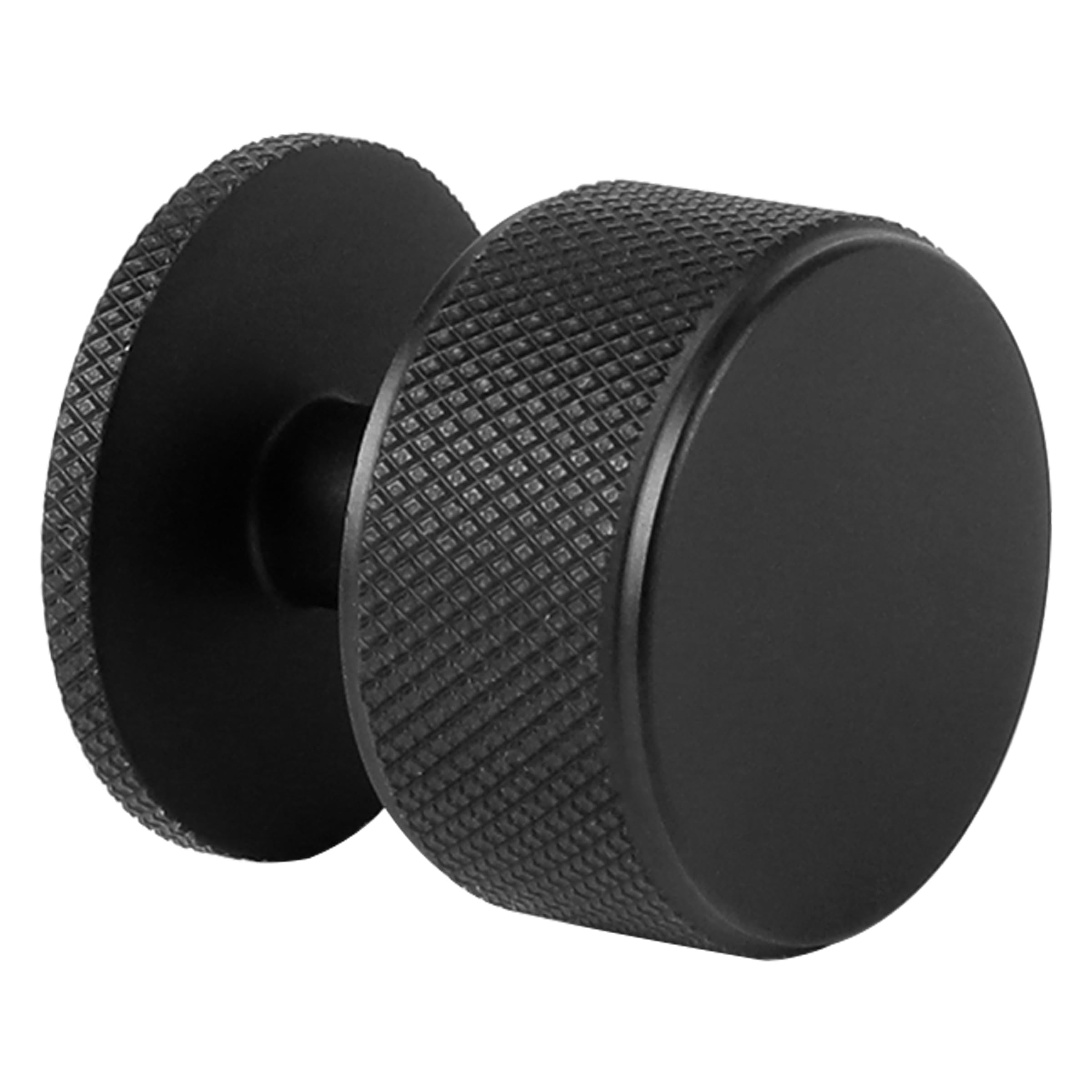 ZHABAYEN 10 Pcs Black Cupboard Knobs, Cabinet Handles, Single Hole Cabinet Pulls 1.06 Inch Diameter Round Drawer Cabinet Knobs for Kitchen, Dresser, Wardrobe, Chest of Drawers, Furniture