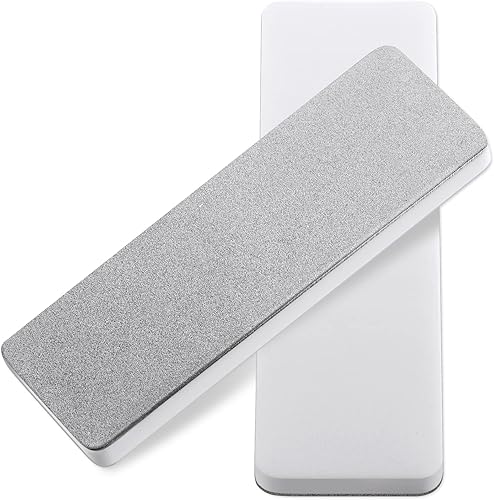 2 mini sacapuntas de cuchillo de bolsillo de doble cara, piedra afiladora de diamante de piedra de afilar herramientas de cerámica para tijeras,