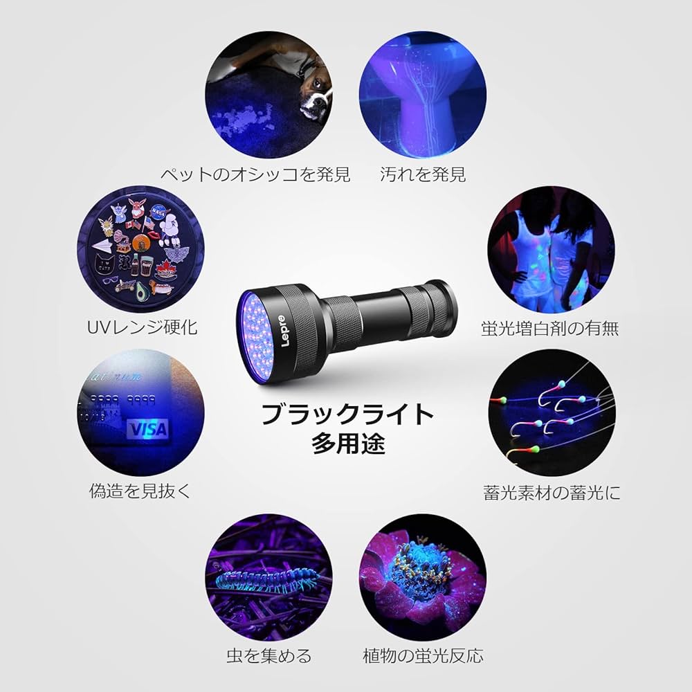 ぷ*ら様 蛍光鉱物、ブラックライトセット Amazon.co.jp : OMIKA(オミカ) 電池式 LED UV ブラックライト
