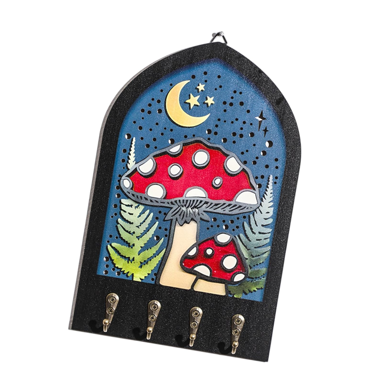 our fave Artistic Wooden Coat Hanger with Mushroom and Celestials Designs Artistic Entryway Planner