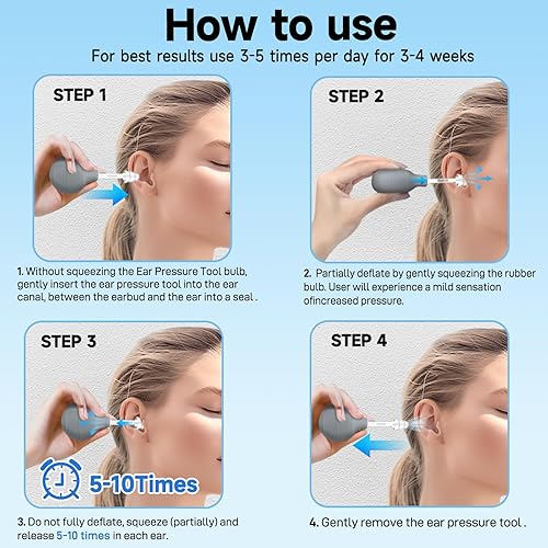 Miniatura 3 de Dispositivo de succión para aliviar la presión del oído, herramienta de presión de oído, alivio de migraña y dolor de cabeza, equilibrio interno del
