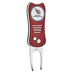 Team Golf NFL Arizona Cardinals Retractable Divot Tool with Double-Sided Magnetic Ball Marker, Features Patented Single Prong Design, Causes Less Damage to Greens