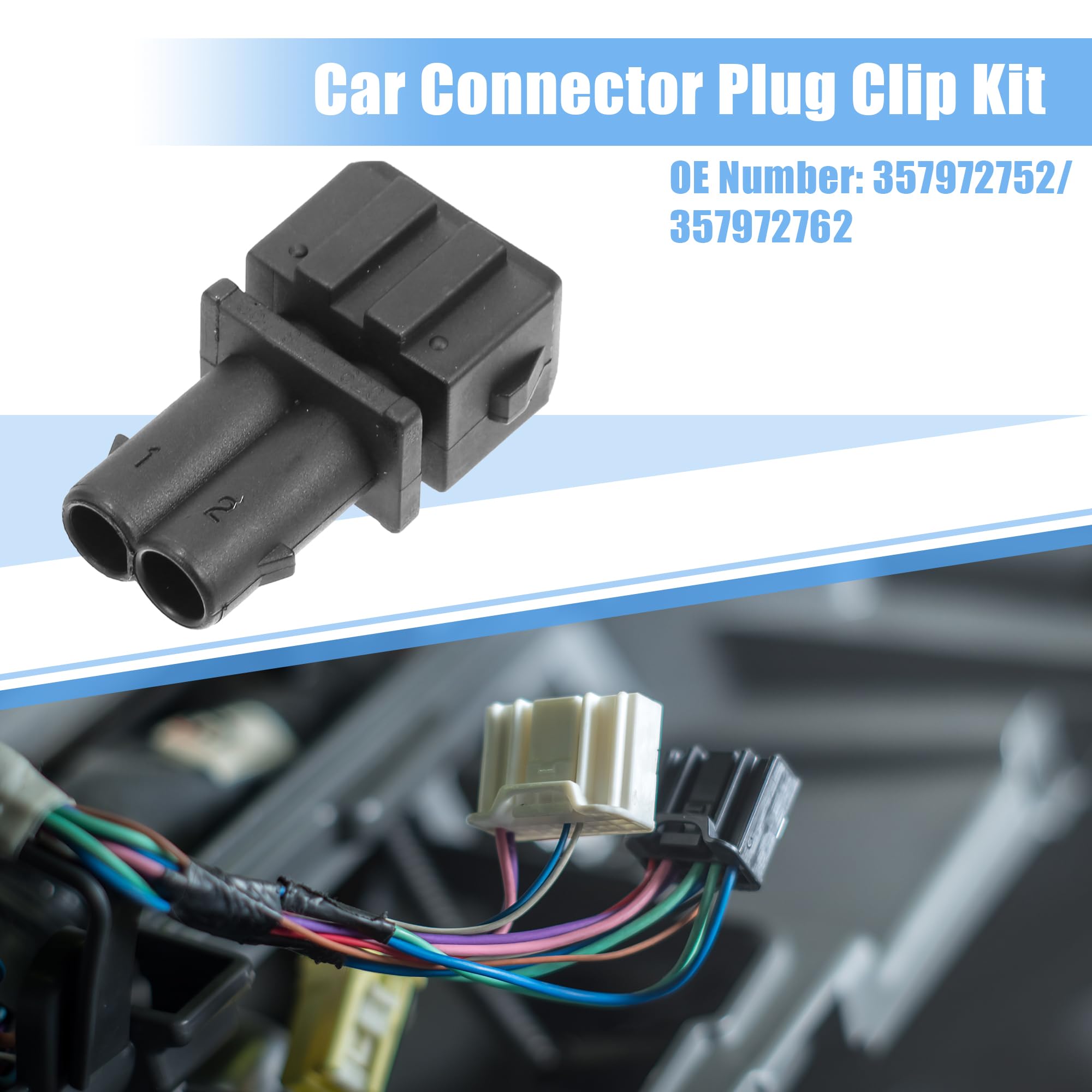 Kit De Réparation Prise 2 Pôles Compatible VW, Skoda, Seat, Audi - Réf. 357972752 - Neuf