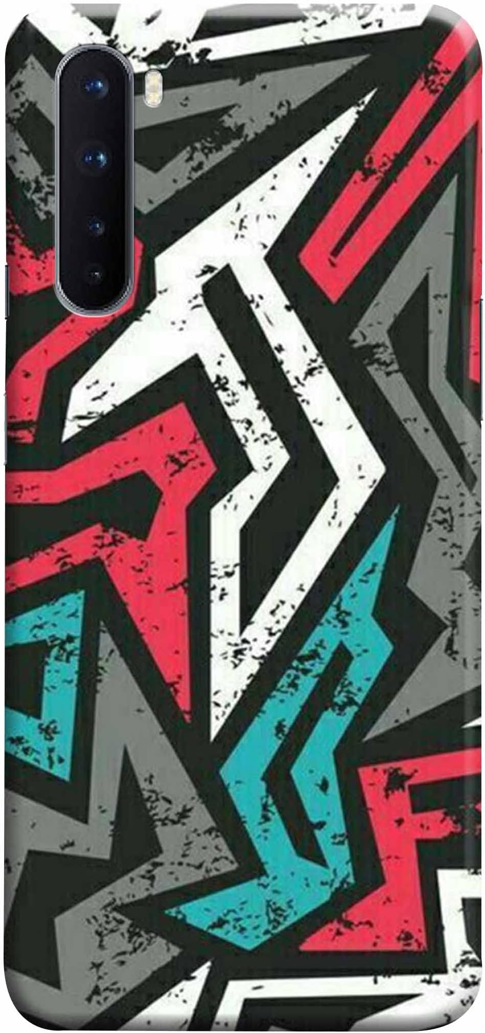 Dugvio Printed Colorful Hard Back Case Cover & Compatible for OnePlus Nord/OnePlus Z - Line Pattern Design (Multicolor)