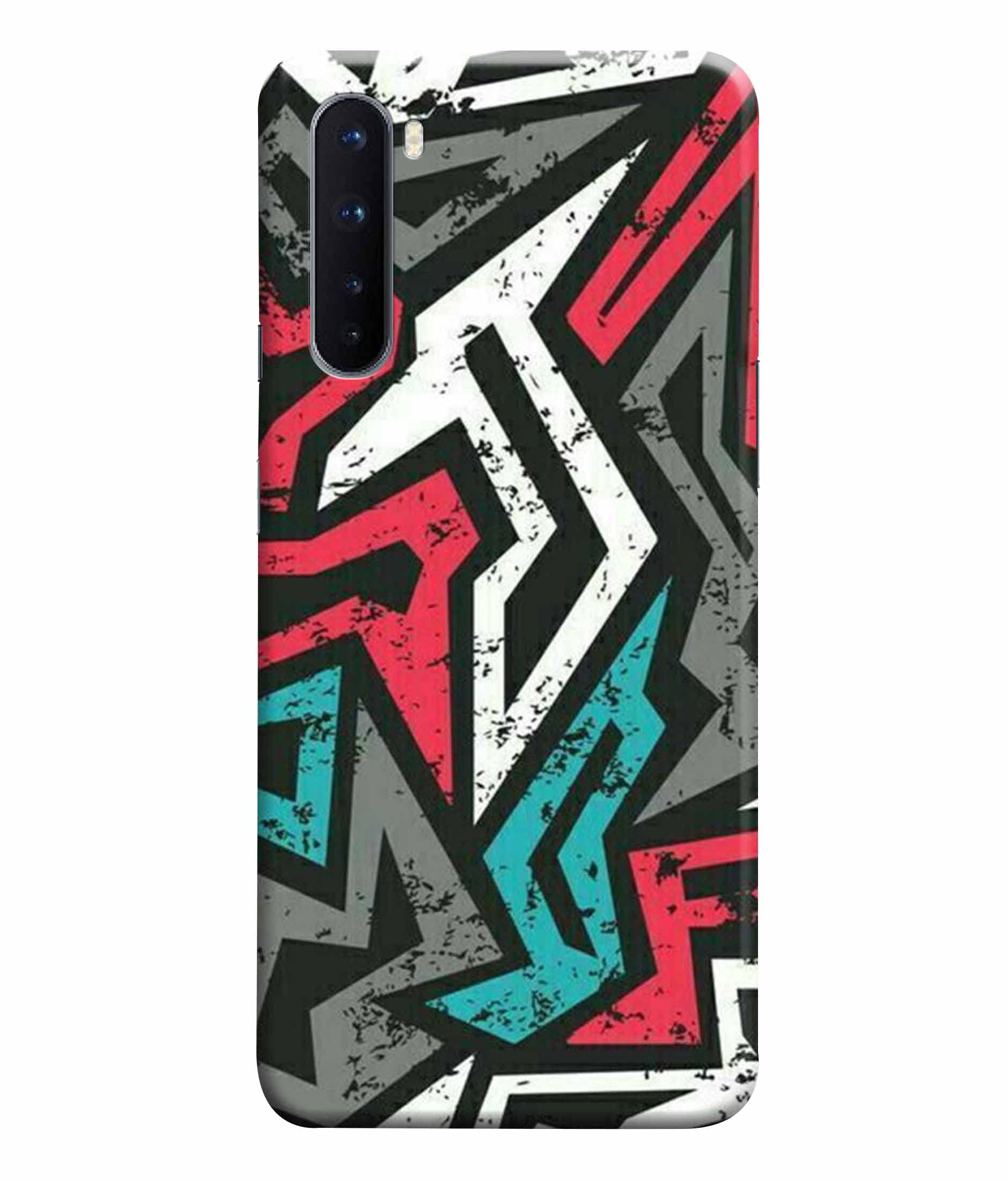 Dugvio Printed Colorful Hard Back Case Cover & Compatible for OnePlus Nord/OnePlus Z - Line Pattern Design (Multicolor)