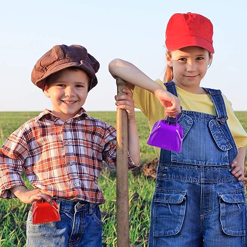 Miniatura 6 de ArtCreativity Campana de metal de 3 pulgadas para hacer ruidos, paquete de 12 unidades, pequeña campana de metal ruidosa con asa, ideal para juegos