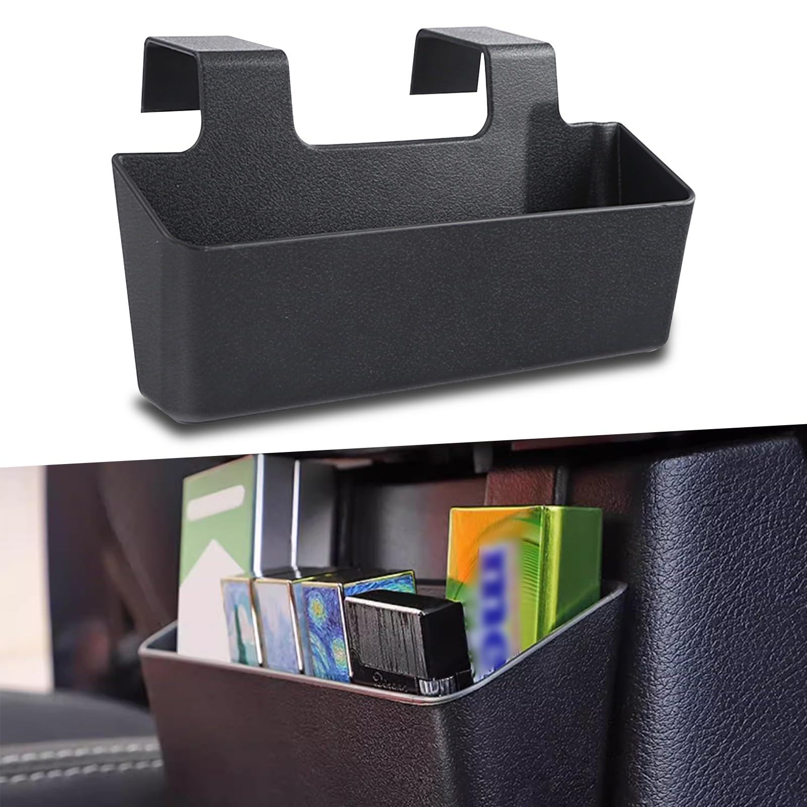 Yumfugu 1 PC Hanging Car Center Console Storage Box, Waterproof Vehicle Modified Interior Accessories, Large Capacity Durable ABS Armrest Organizer