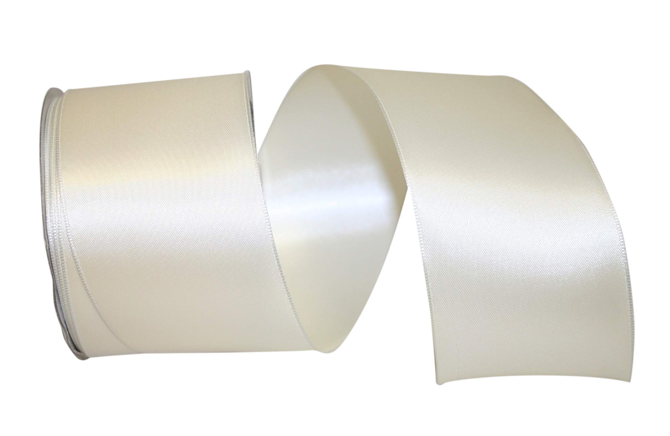 Ruban ivoire 6,3 cm x 22,9 m pour decoration et mercerie