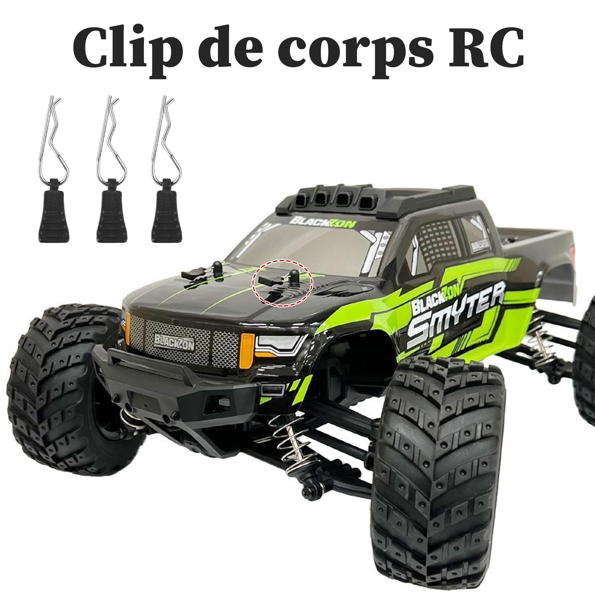 8 pièces en métal RC corps clips épingles pour 1:10 télécommande