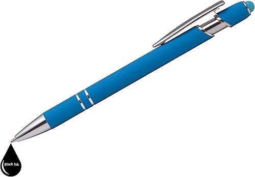 Miniatura 9 de Goma suave al tacto  Ráfaga de color  Bolígrafo con punta lápiz capacitivo un elegante bolígrafo de metal de alta calidad, tinta negra, punta media