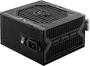 MSI MAG A550BN UK PSU ‘550W, 80 Plus Bronze certified, 12V Single-Rail, DC-to-DC Circuit, 120mm Fan, Non-Modular, Sleeved …