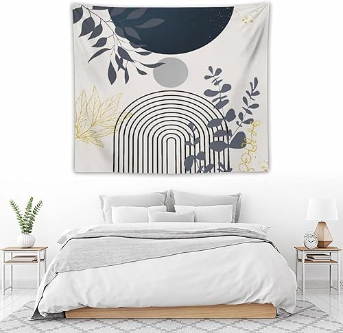 Miniatura 240 de Tapiz floral retro de los años 60 y 70, diseño hippie de primavera Groovy Flower Power Flower Boho para colgar en la pared, arte neutro para Hippie