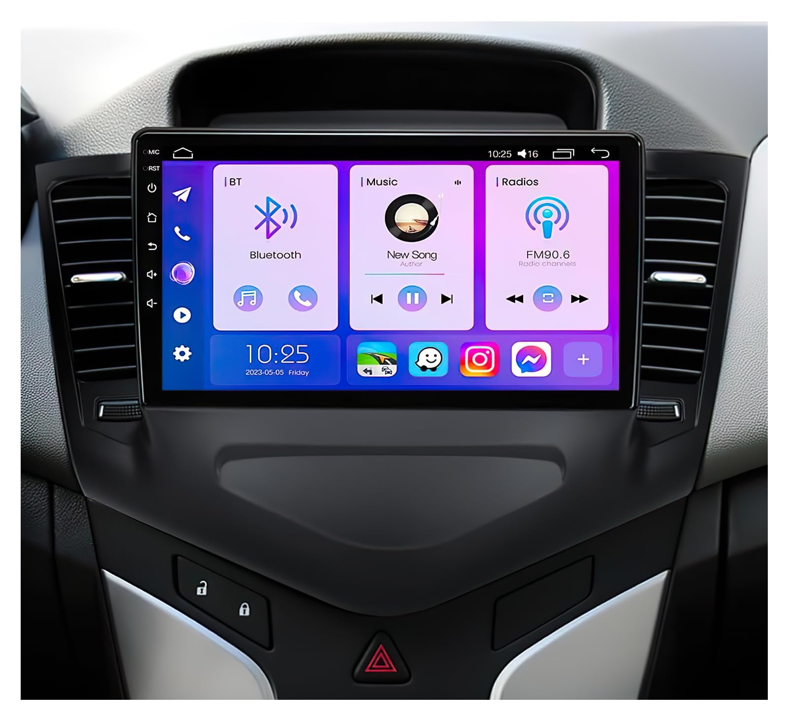 Car Radio Stereo for Chevrolet Chevy Cruze 2009-2015: 1280 * 800 Touchscreen 9" Wireless Carplay Android Auto GPS Navigation Upgrade Bluetooth 5.0 SWC FM Mirror Link HD Backup Camera 5G WiFi