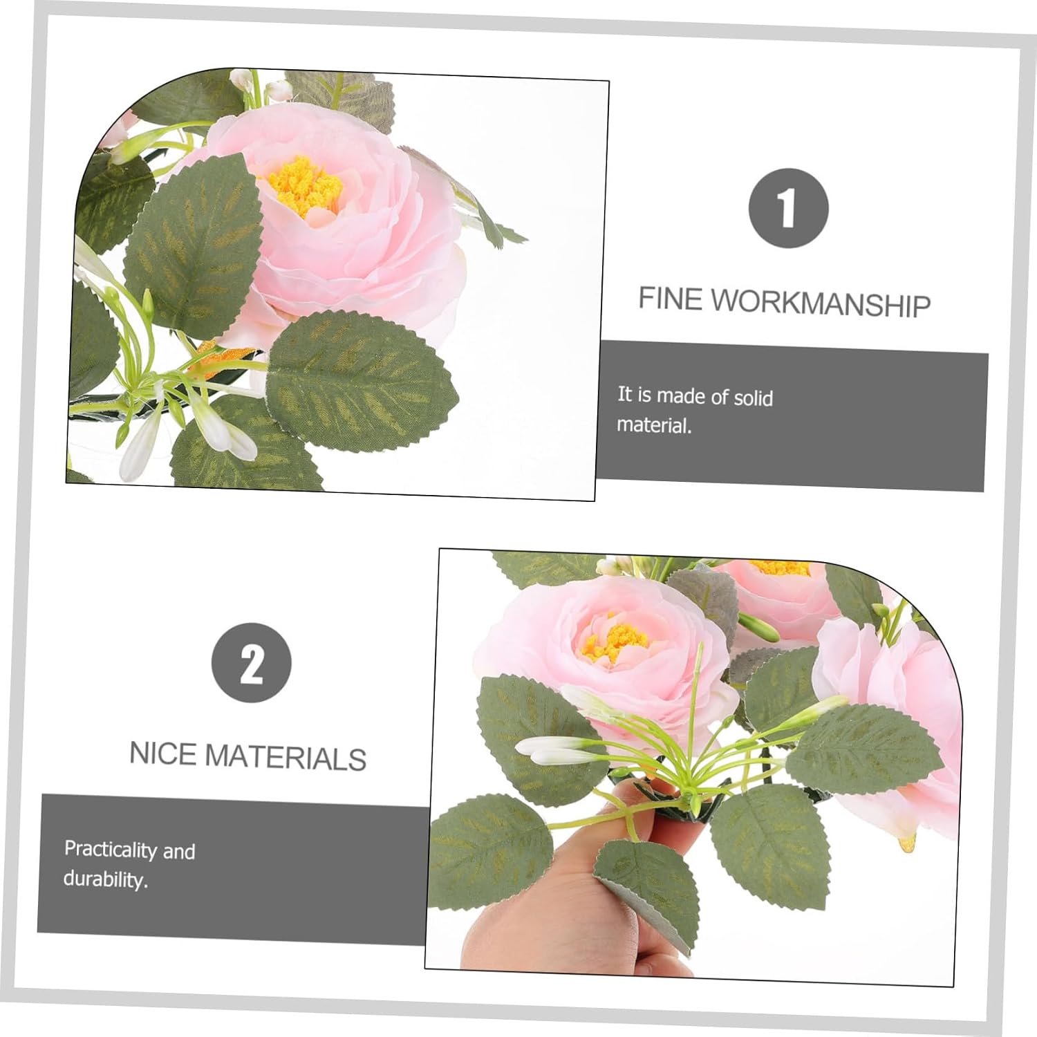 DECHOUS Candle Wreath Artificial Flowers and Leaves Elegant Centerpiece for Weddings Parties and Home Decor Realistic Floral Arrangement for Candle Holders and Table Settings