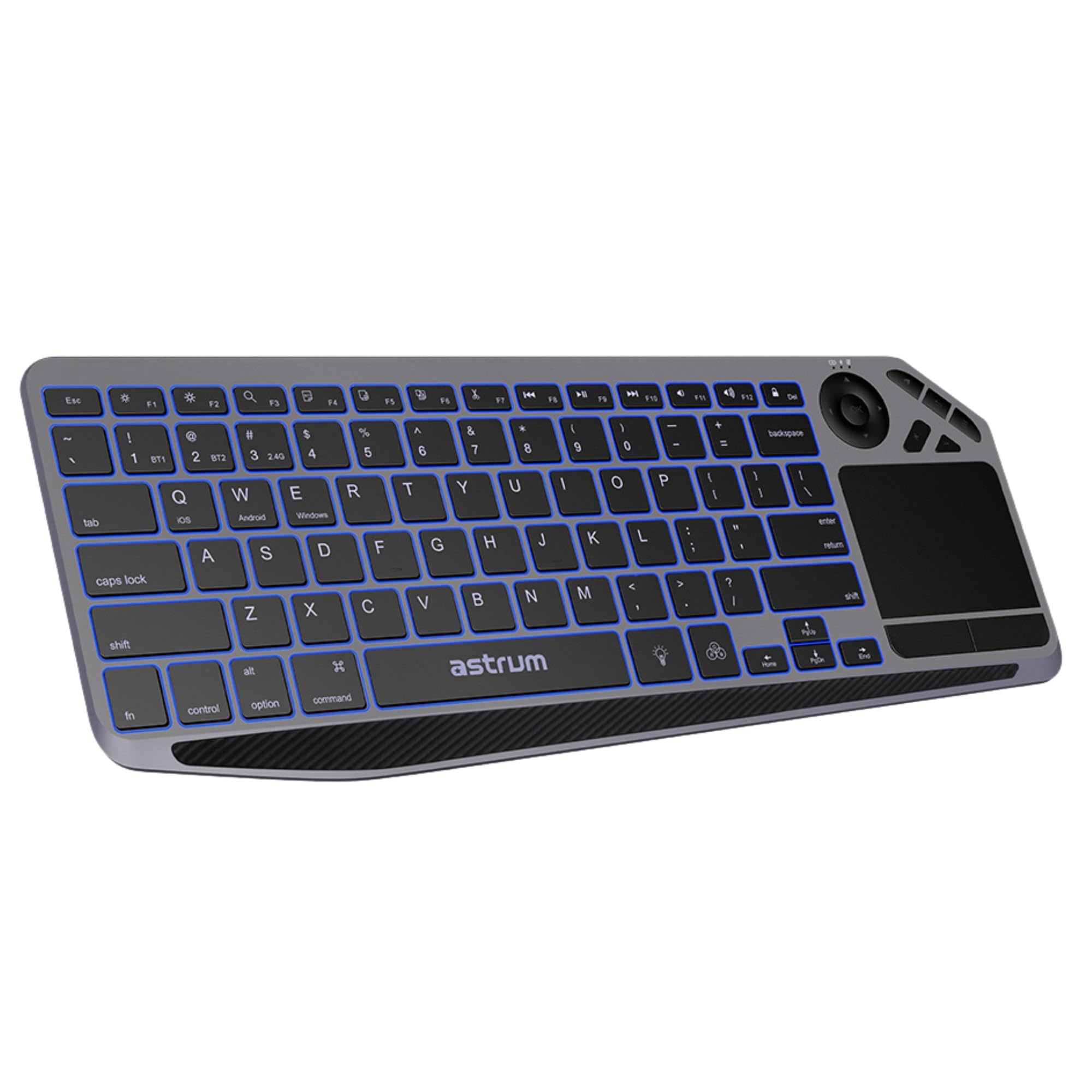 Astrum KT210 Wireless Touch Multi-mode Keyboard, top view