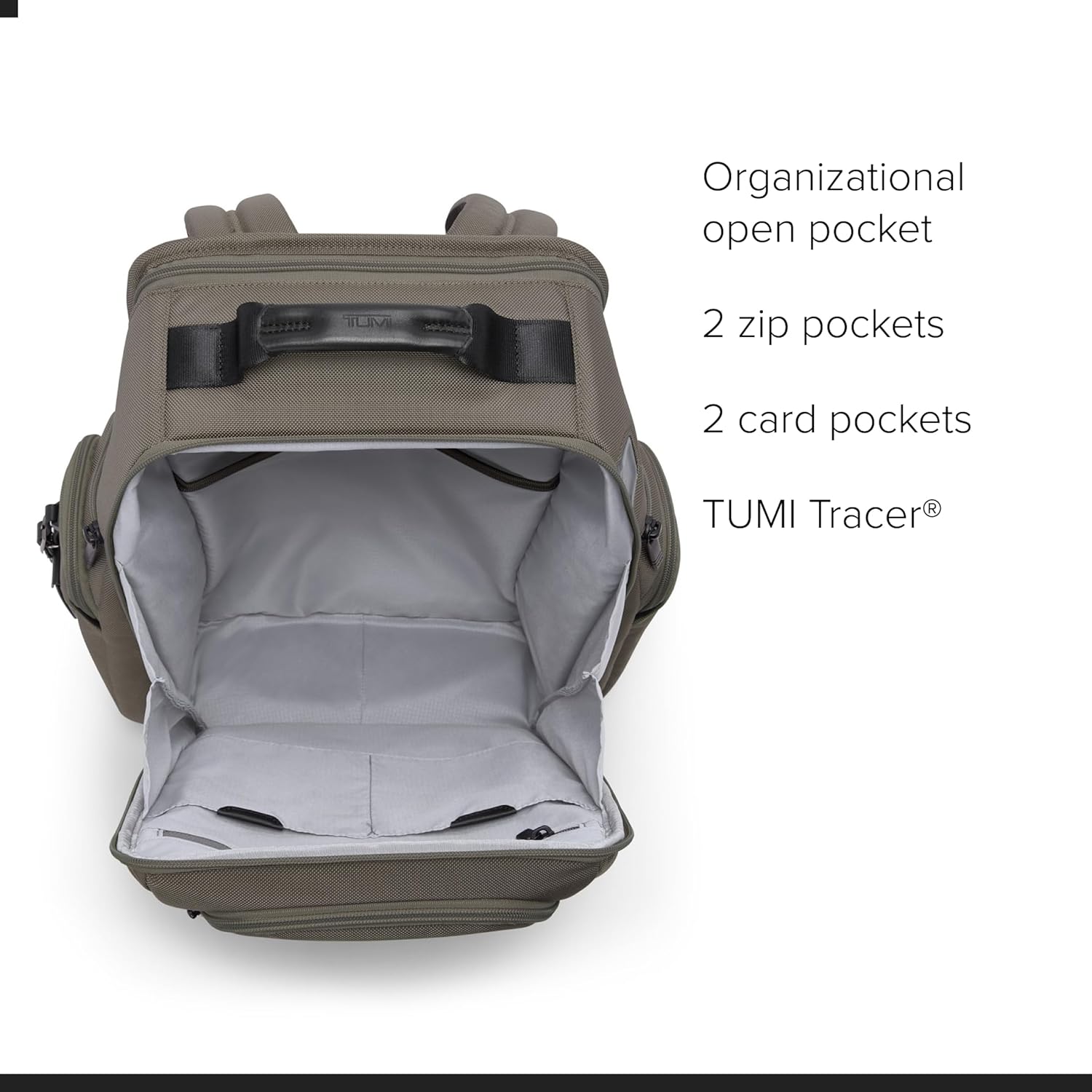 TUMI - Alpha Brief Pack - Men's and Women's Work and Travel Laptop Backpack with Padded Adjustable Strap - Fits Up to 15" Screen - Grey Alloy - Image 3