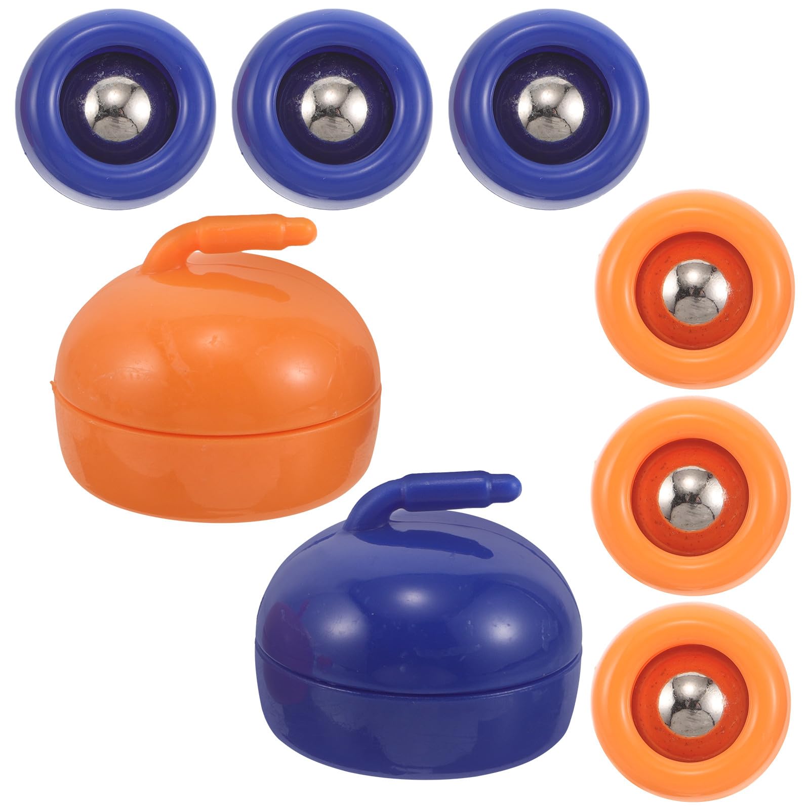 LALADEFIEE Tabletop Curling Replacement Pucks 8Pcs 0.98' Mini Shuffleboard Rollers Compact Sliding Pucks for Office and Party Games