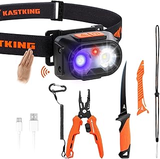 KastKing FieldLite Fishing Tool Set, Camping Gear Set, Multi-Function Outdoor Kit, 5-Mode LED Headlamp, 7.5" Fishing Pliers, 7" Razor-Sharp Knife, 7" Filet Knife, 5-in-1 Tactical Bracelet