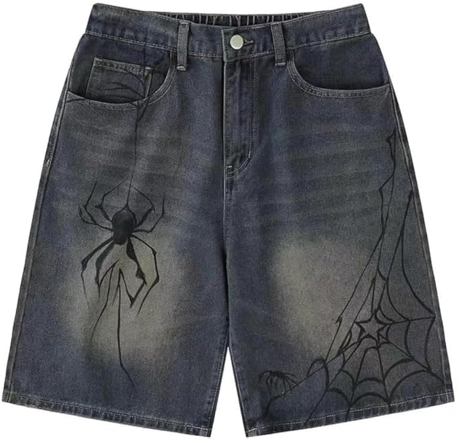 Jorts Women Baggy Vintage Acid Wash Jean Shorts Grunge Fashion Casual Wide Leg Y2K Pants Streetwear Men Unisex