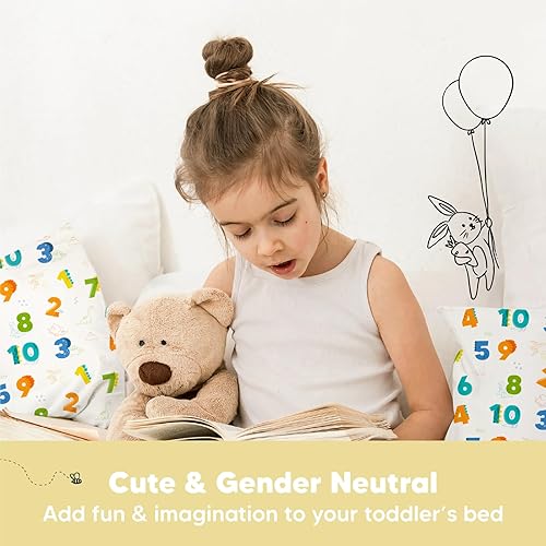 Miniatura 9 de KeaBabies - Almohada con funda para niños pequeños, almohada My Little Dreamy de 13 x 18 pulgadas (Dino123)