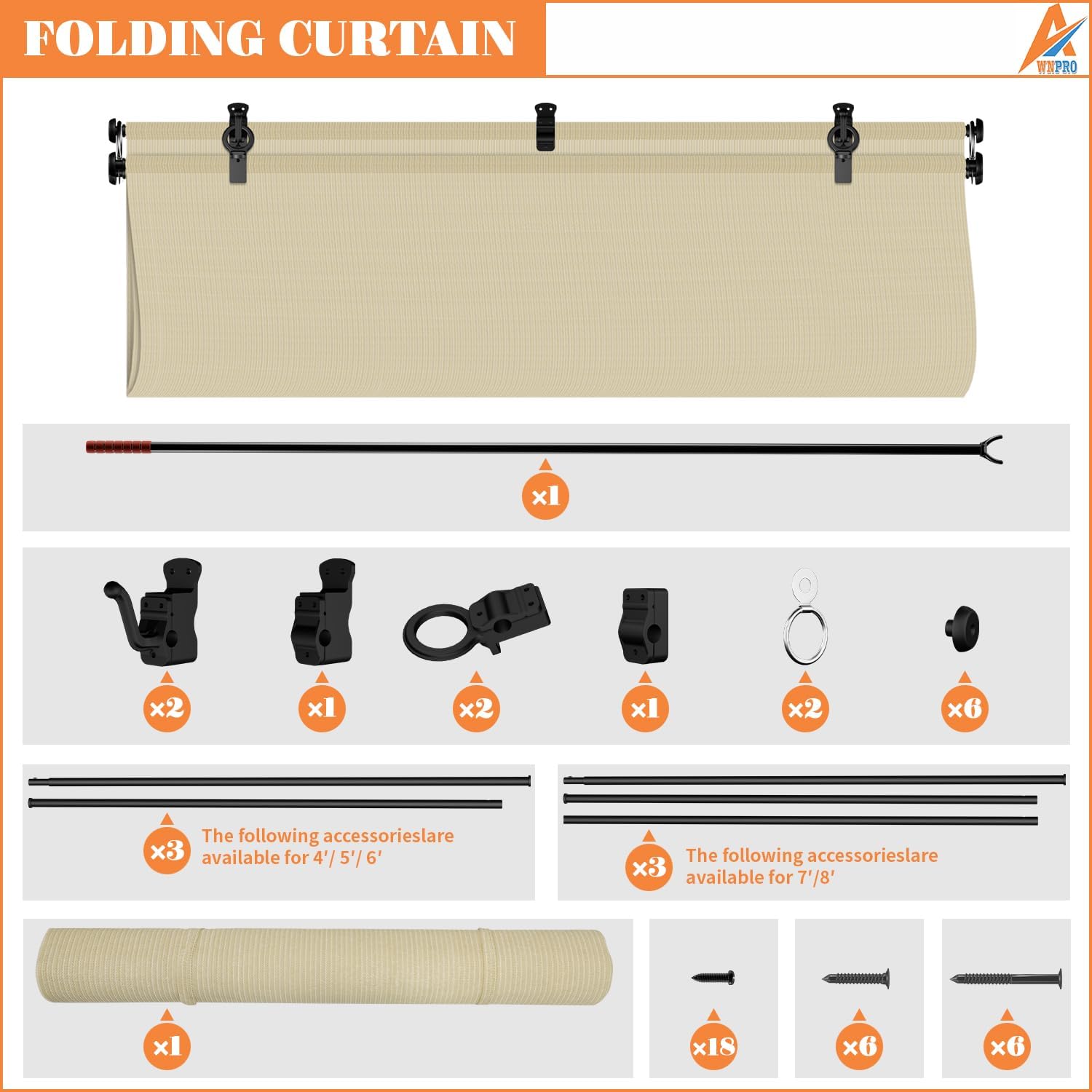 Roller Shades 5'W x 6'H Patio Cordless Blackout Roll Up Shades, Exterior Foldable Roller Blinds UV Block Shade Cloth Roll for Outdoor Indoor Windows Gazebo Porch Pergola Balcony, Beige