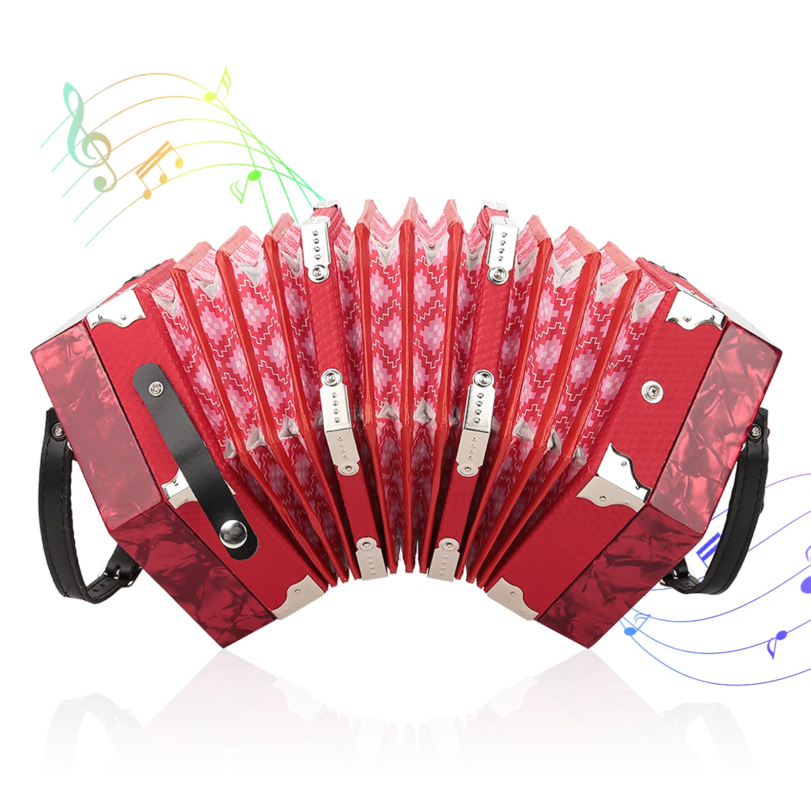 Concertina facile da imparare a suonare per principianti(Red)