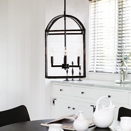 Miniatura 6 de Lámpara colgante de hierro forjado (bronce antiguo)