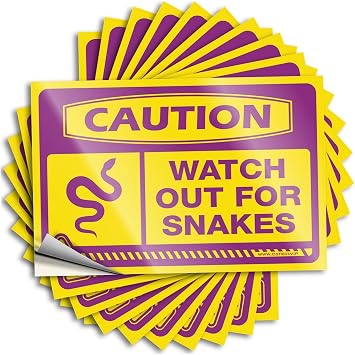 Amazon.com: Caution Watch Out for Snakes Sign Man Cave Bar Funny Room ...