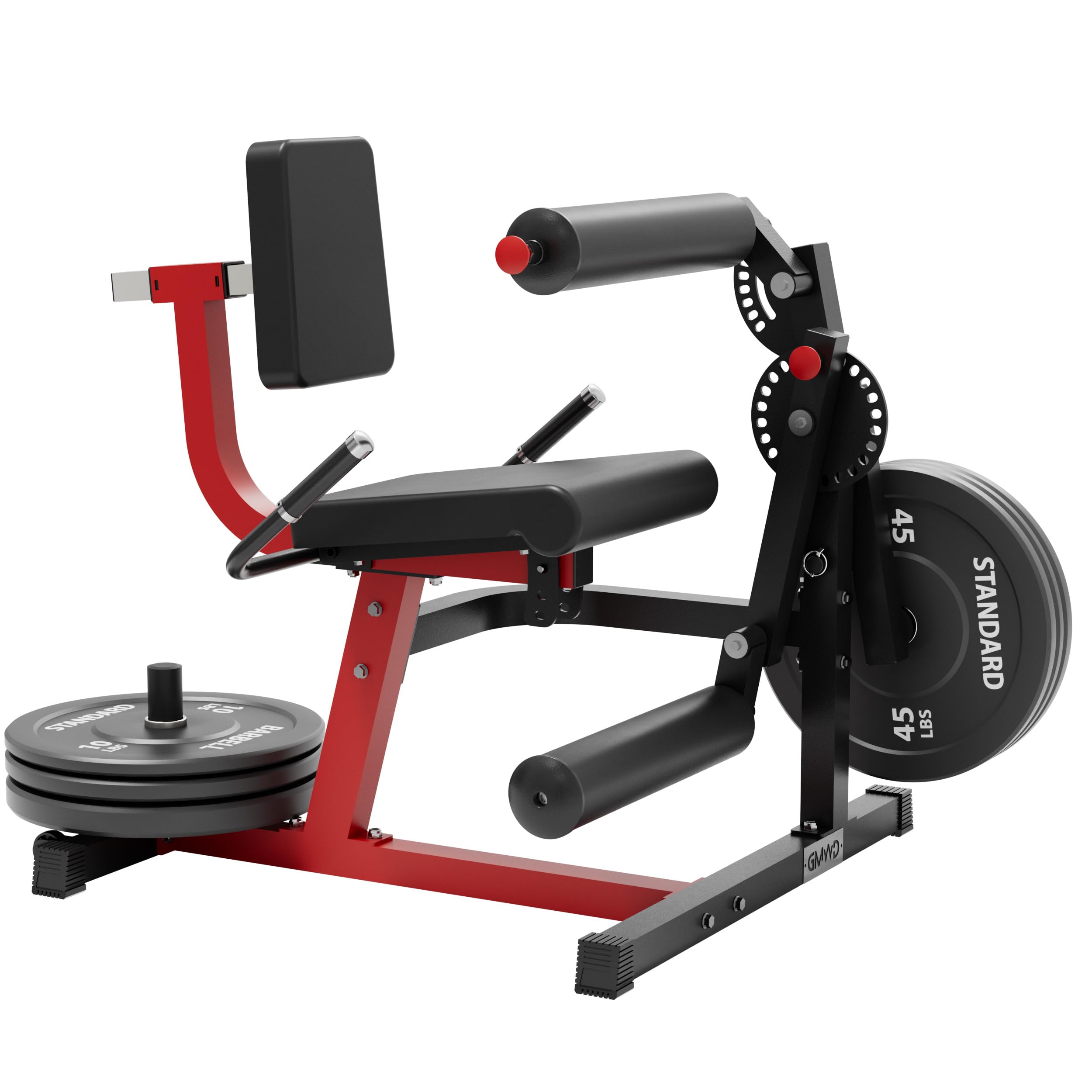 GMWD Leg Extension and Curl Machine, Lower Body Special Leg Machine, Adjustable Leg Exercise Bench with Plate Loaded, Leg Rotary Extension for Thigh, Home Gym Weight Machine