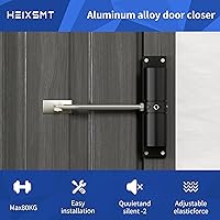 Vista 3 de Cierrapuertas automático, cierrapuertas de resorte, cierrapuertas de seguridad, bisagra de puerta de cierre ajustable para convertir puertas