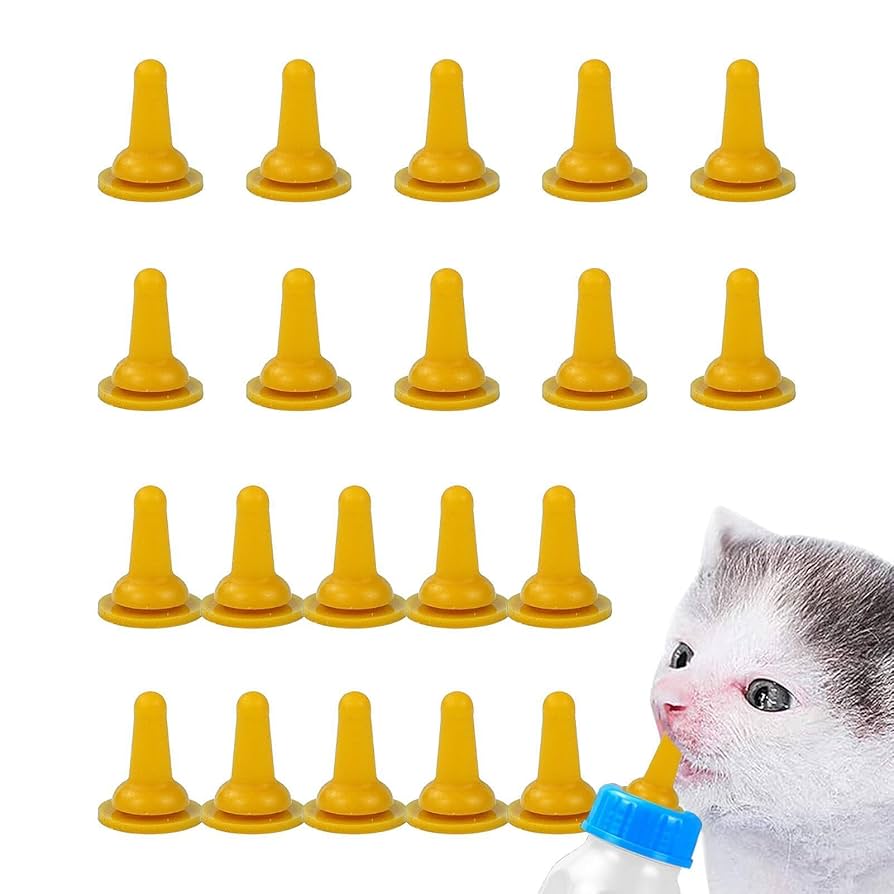 Amazon | 子猫の授乳用乳首 - 20 個ペットボトル乳首再利用可能