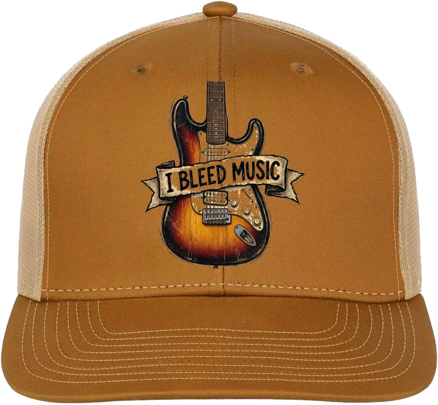 I Bleed Music Fitted Hat for Women Fashionable Boys Trucker Cap