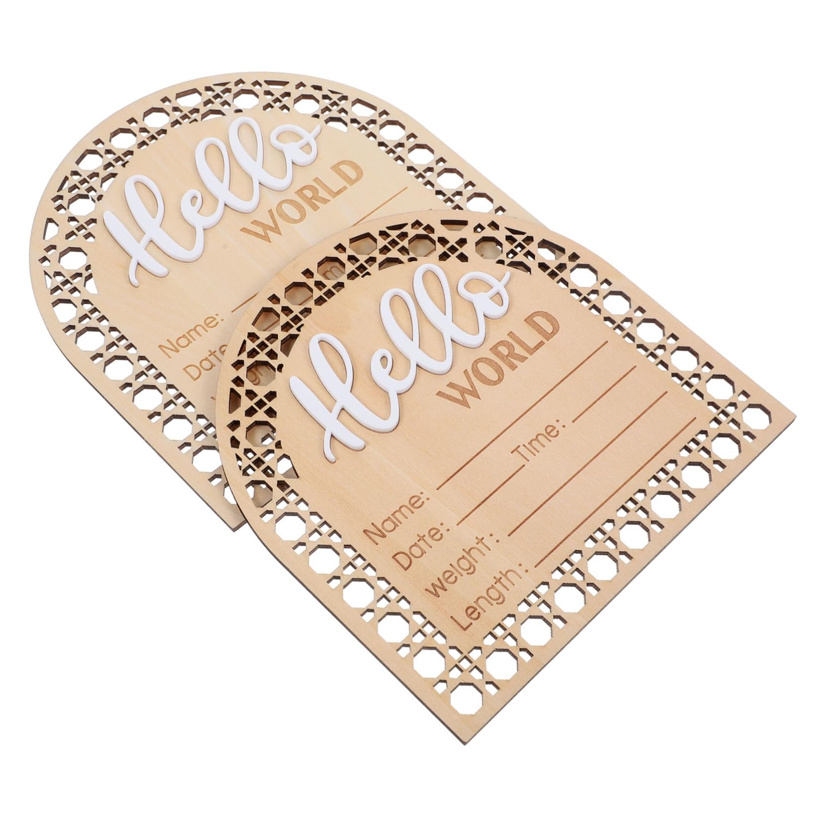 VICASKY Newborn Announcement Sign Wooden Baby Name Sign Baby Welcome Home Sign